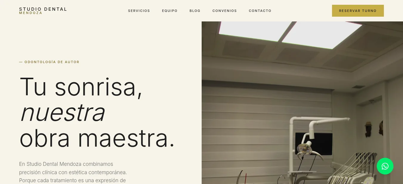Sitio web con turnos online de Studio Dental Mendoza